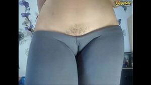 Sexy girl leggins cameltoe