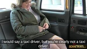 Chubby babe accepts a lot of cash to have sex in the cab