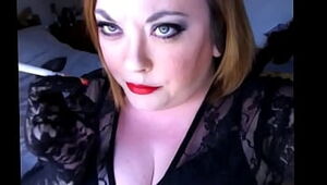 BBW Tina Snua Smoking Especially For Her Daddy In Lace Gloves - Fetish